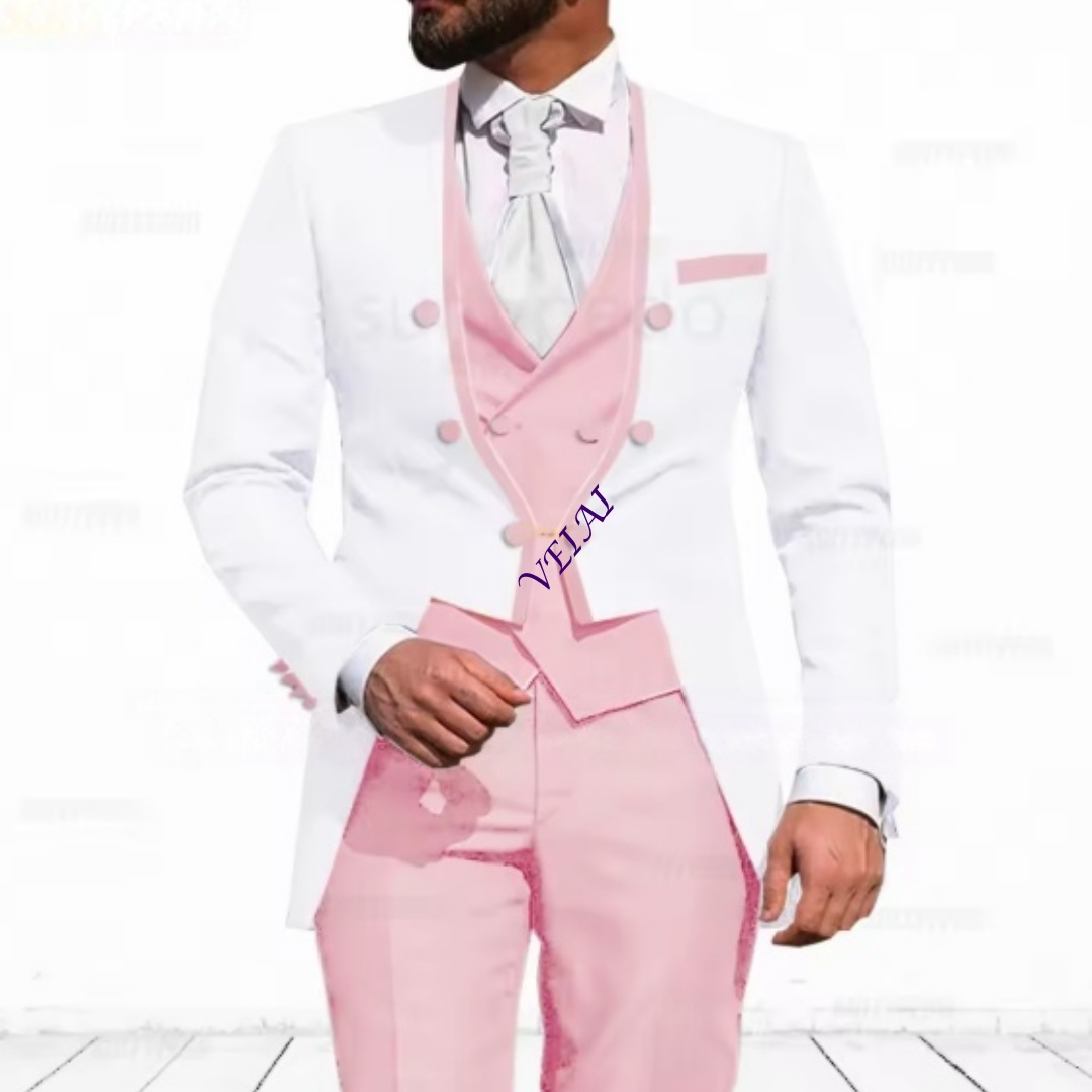 Elegant Formal Men'S Wear - Customized Sky Blue 3-Piece Suit for