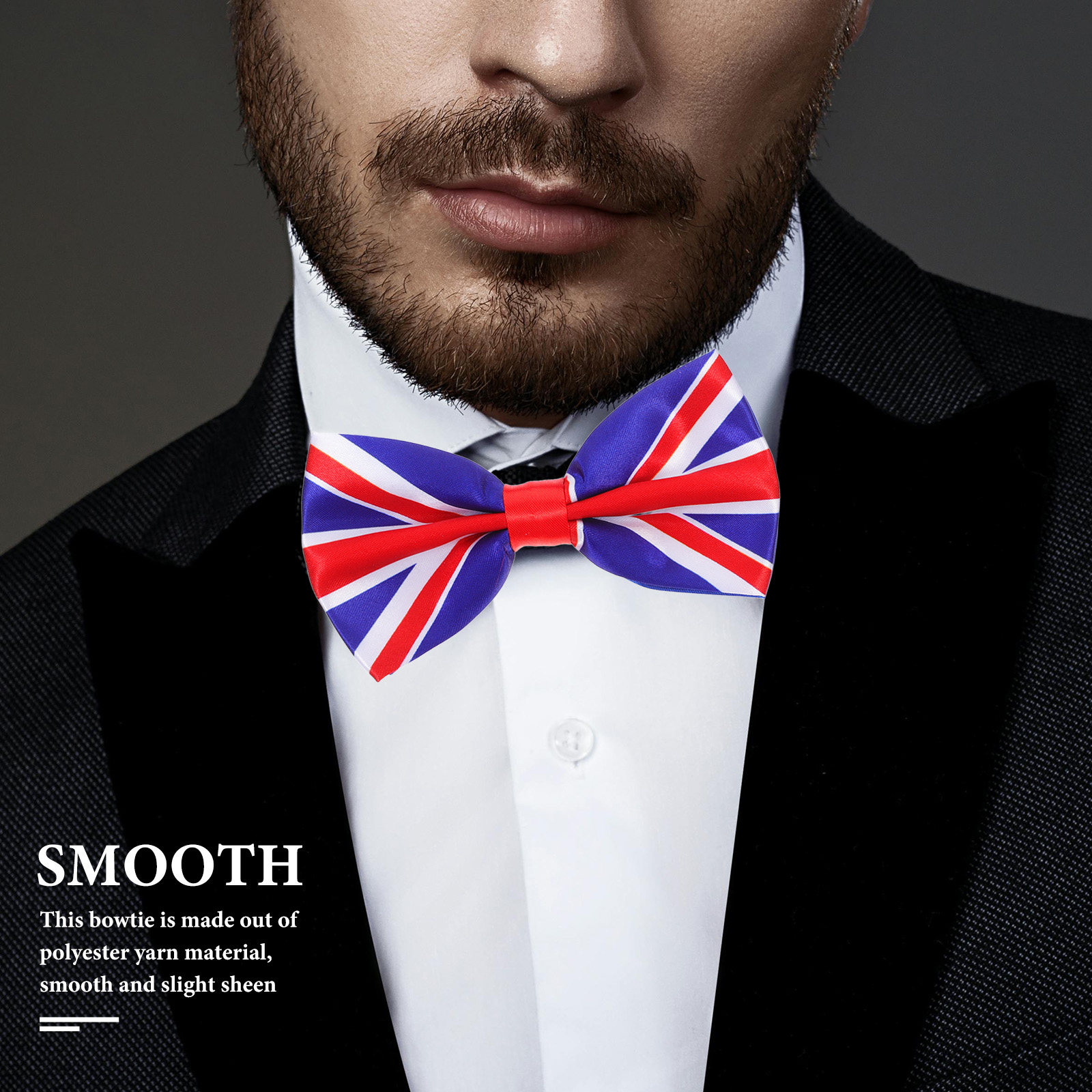 Men'S Formal Wear Uk - Uk Flag Bow Tie for Men
