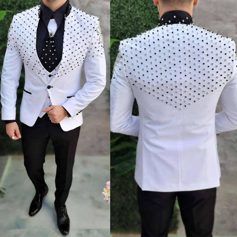 Elegant Formal Men'S Wear - Elegant Diamond Mens Suits 2 Piece