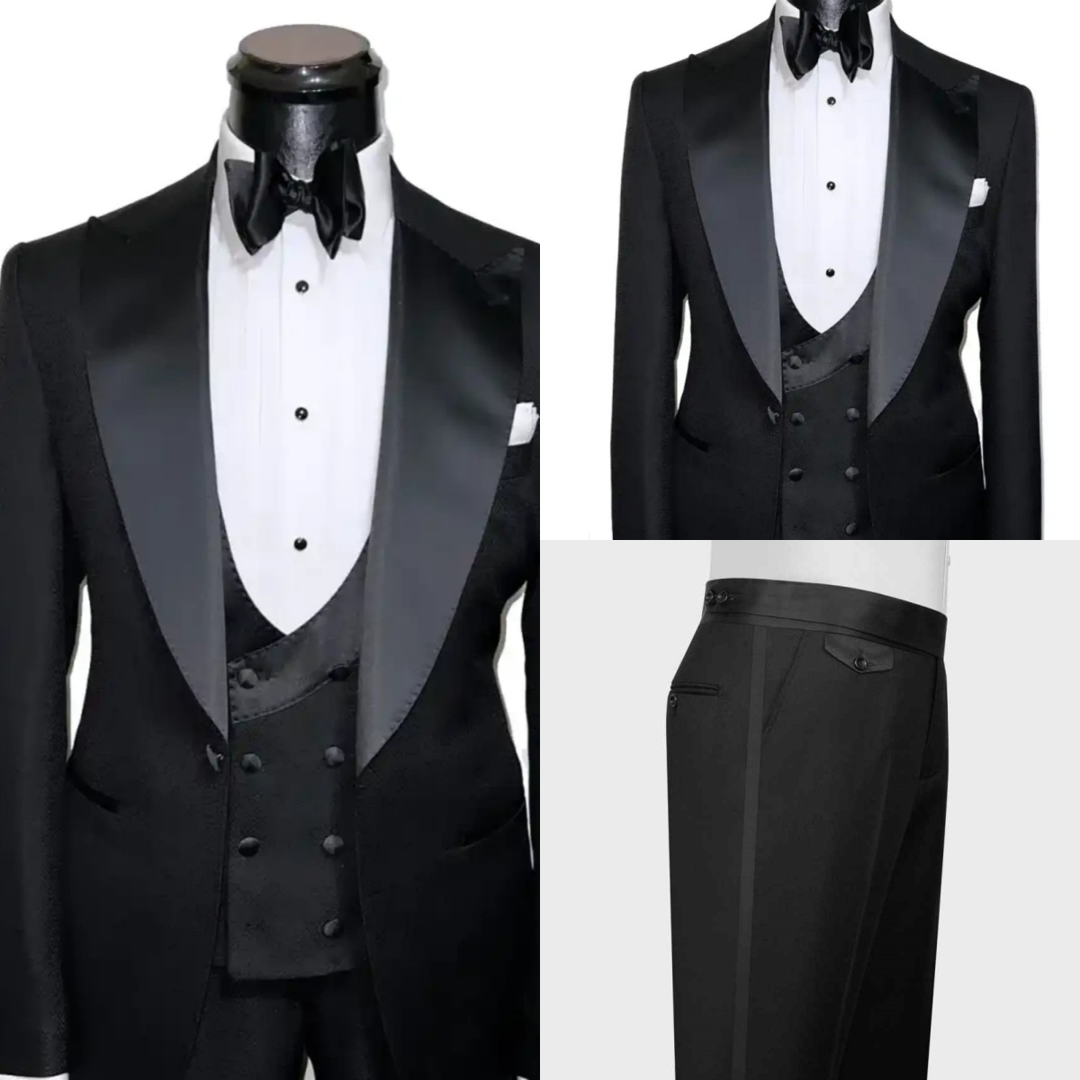 Men'S Formal Evening Wear - Formal Wedding Tuxedos Peaked Lapel 3