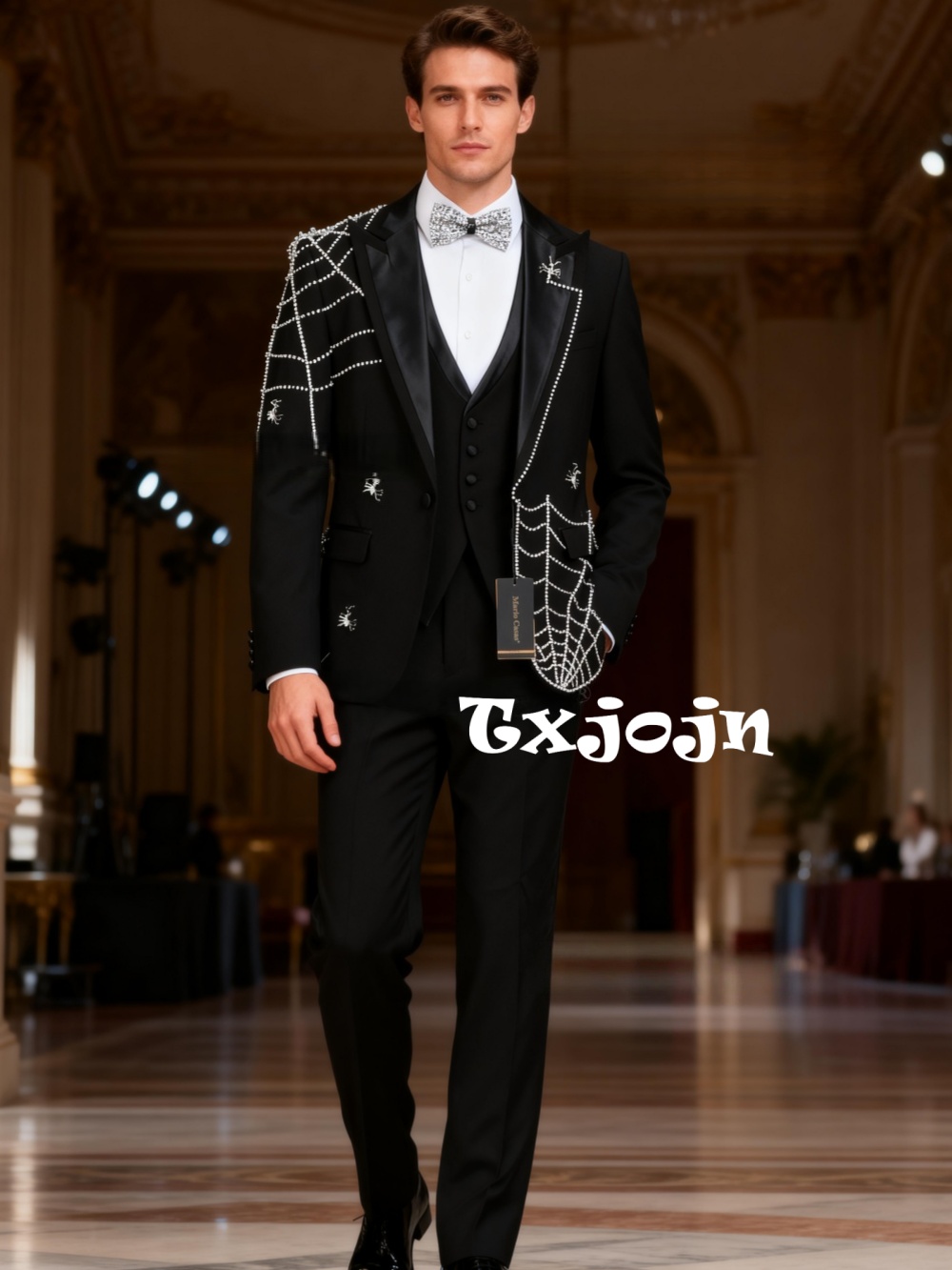 Elegant Formal Men'S Wear - Chic Luxury Beaded Men's Suits 3