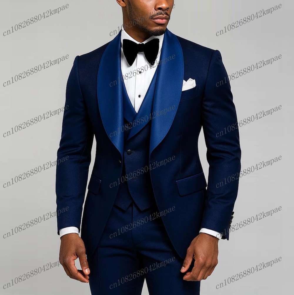 New Navy Blue Formal Men Suit  - Men'S Used Formal Wear recension och pris
