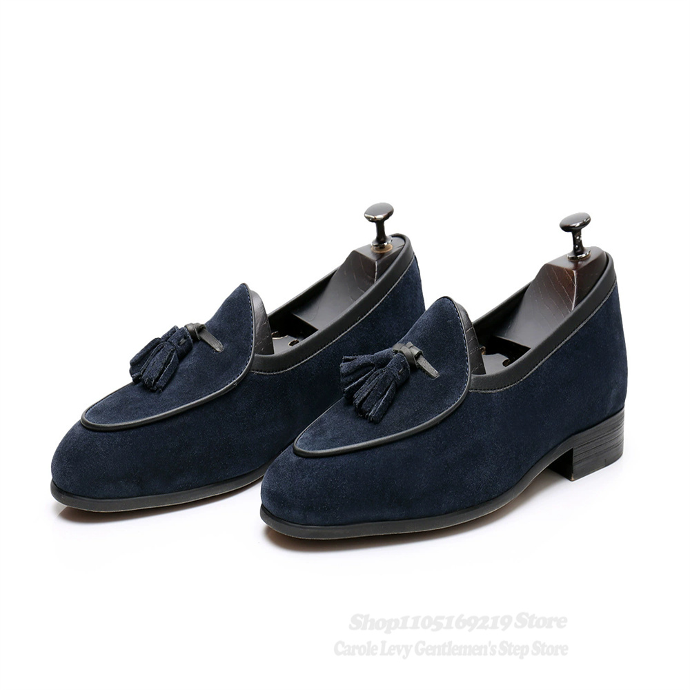 Tassel Decor Men Loafers Navy  - Men Formal Wear Shoes recension och pris