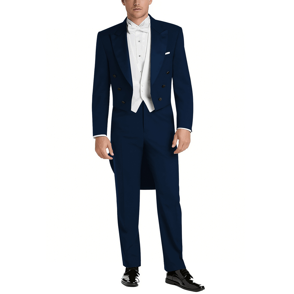 Men's Satin Peak Lapel Suit Se - Elegant Formal Men'S Wear recension och pris
