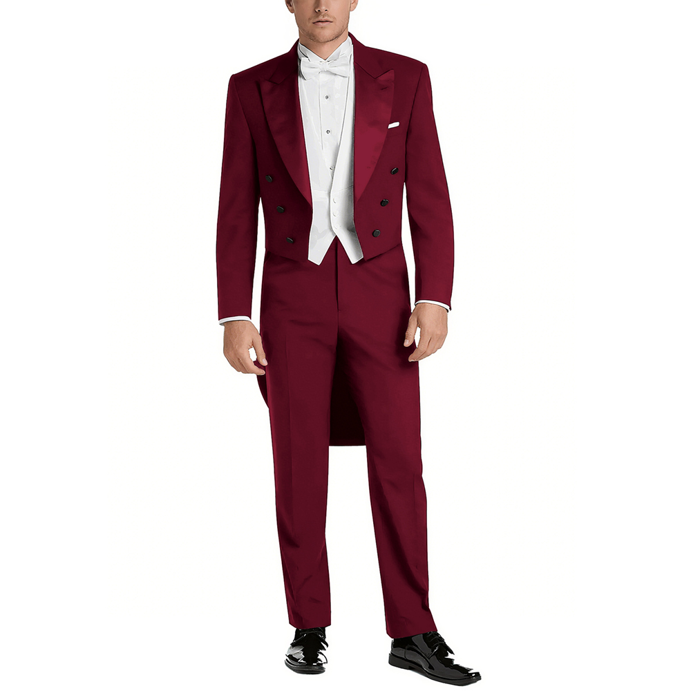 Men's Satin Peak Lapel Suit Se - Elegant Formal Men'S Wear recension och pris