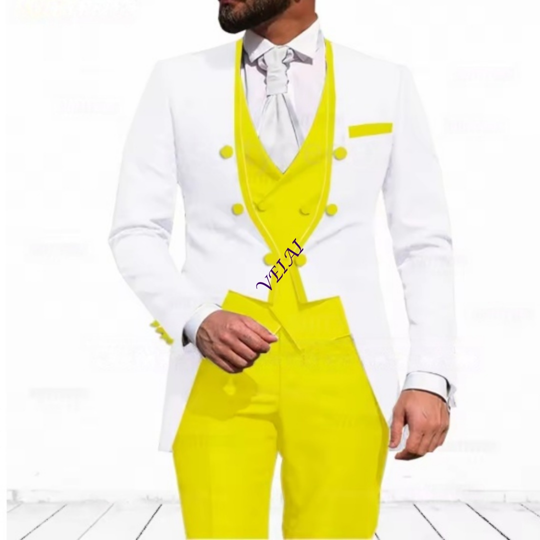 Customized Sky Blue 3-Piece Su - Elegant Formal Men'S Wear recension och pris