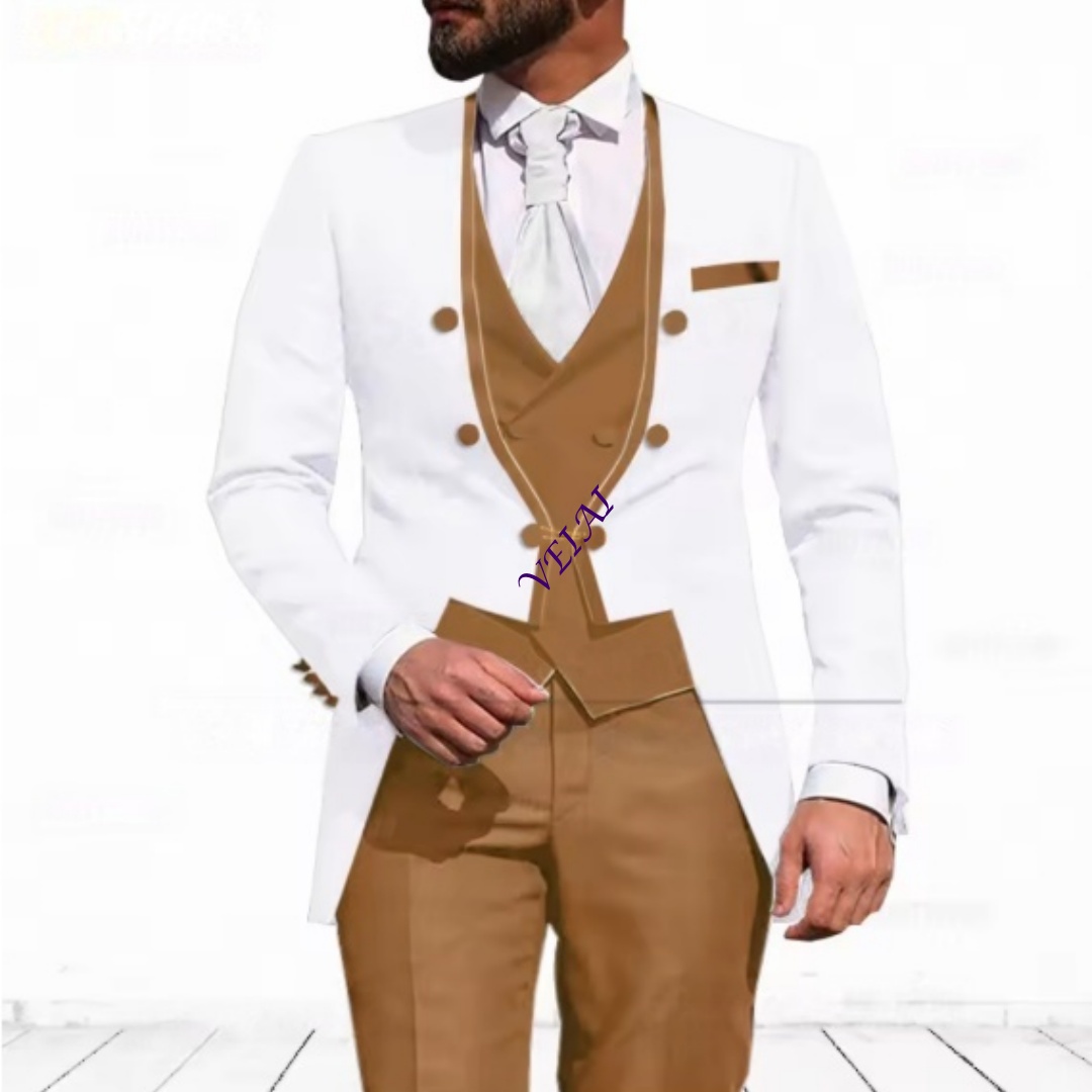 Customized Sky Blue 3-Piece Su - Elegant Formal Men'S Wear recension och pris