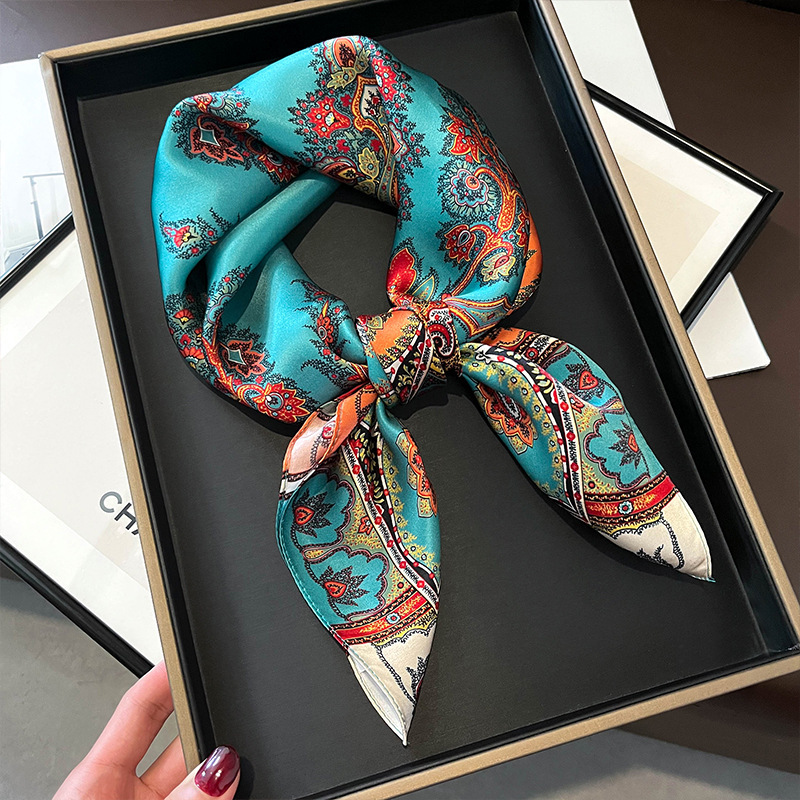 100% Real Silk Square Scarf Wo - Silk Tie Woven recension och pris
