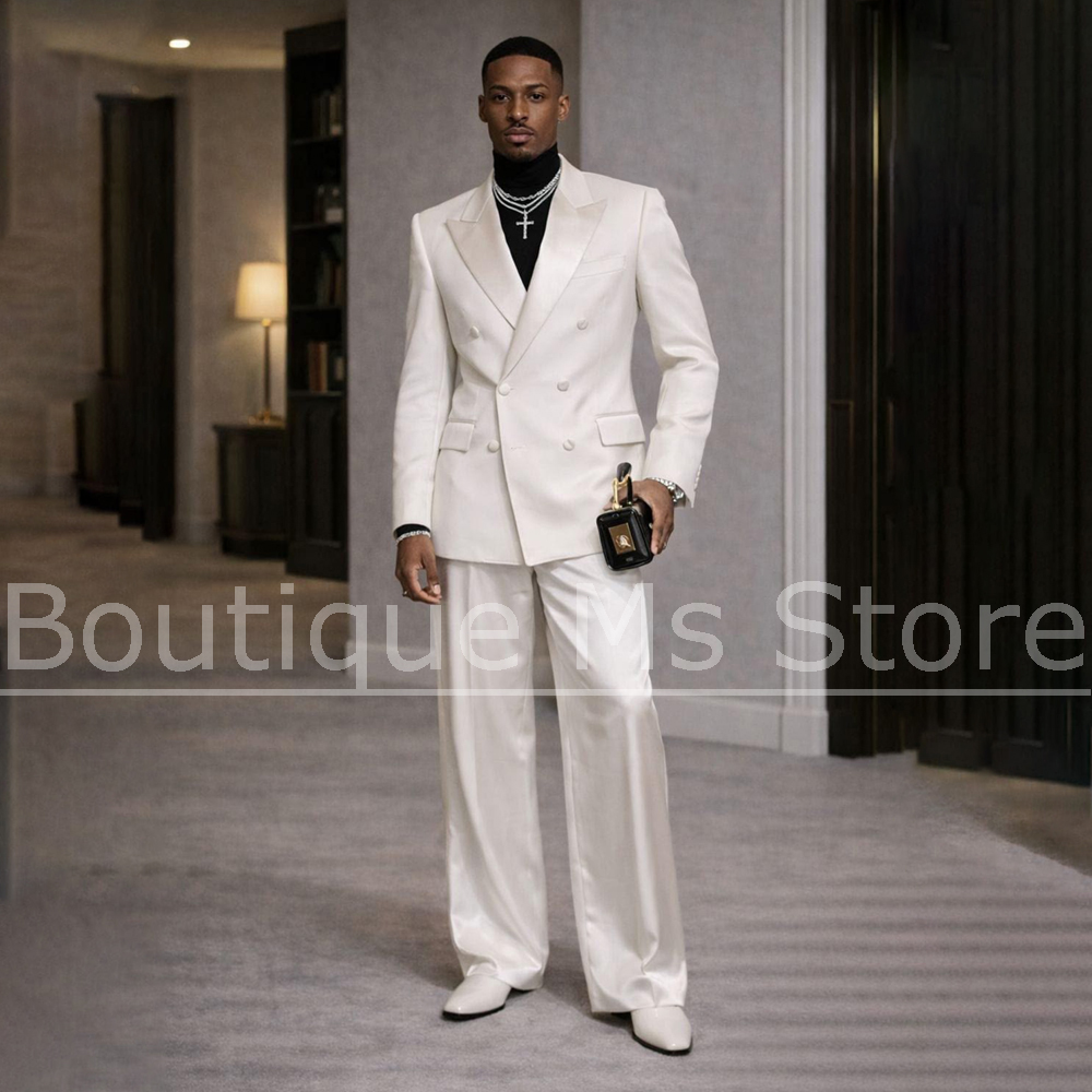 Men's White Satin Suit 2 Piece - Men'S Formal Evening Wear recension och pris