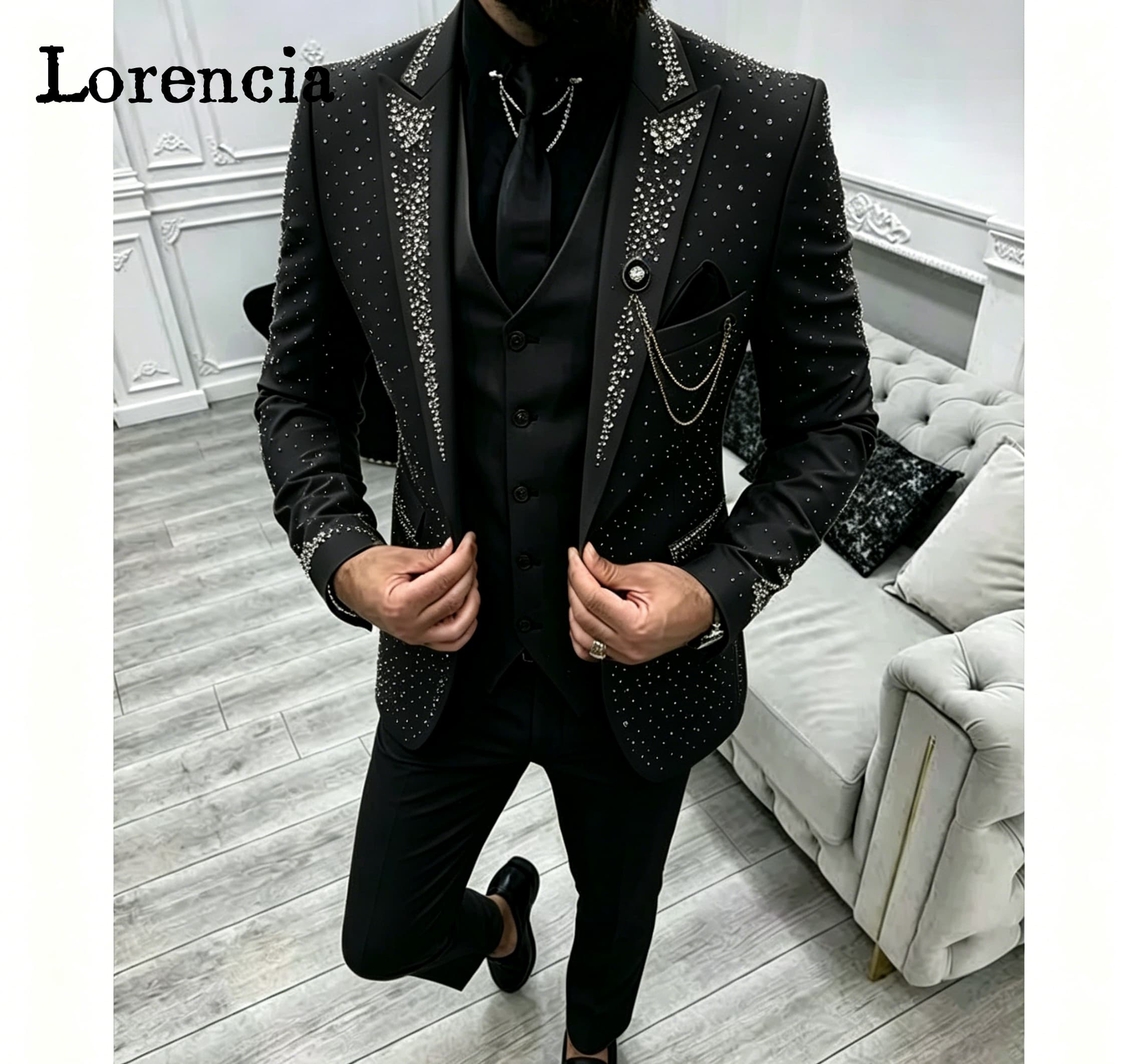 Luxury 3 Piece Formal Men's Su - Elegant Formal Men'S Wear recension och pris