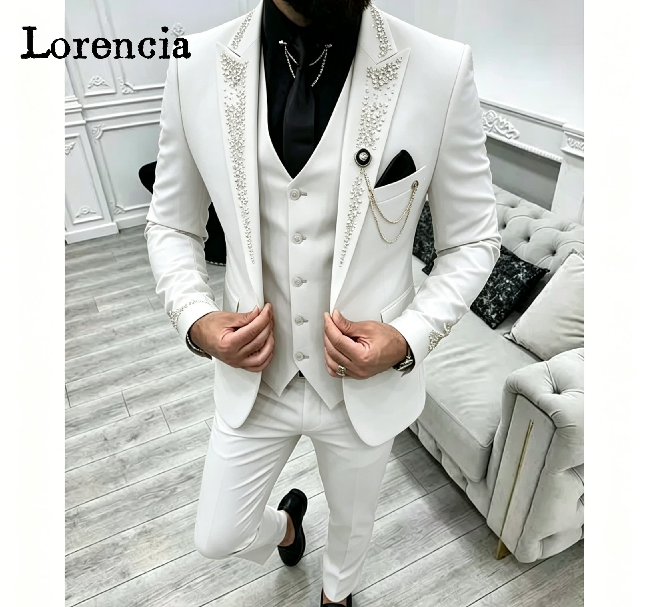 Luxury 3 Piece Formal Men's Su - Elegant Formal Men'S Wear recension och pris