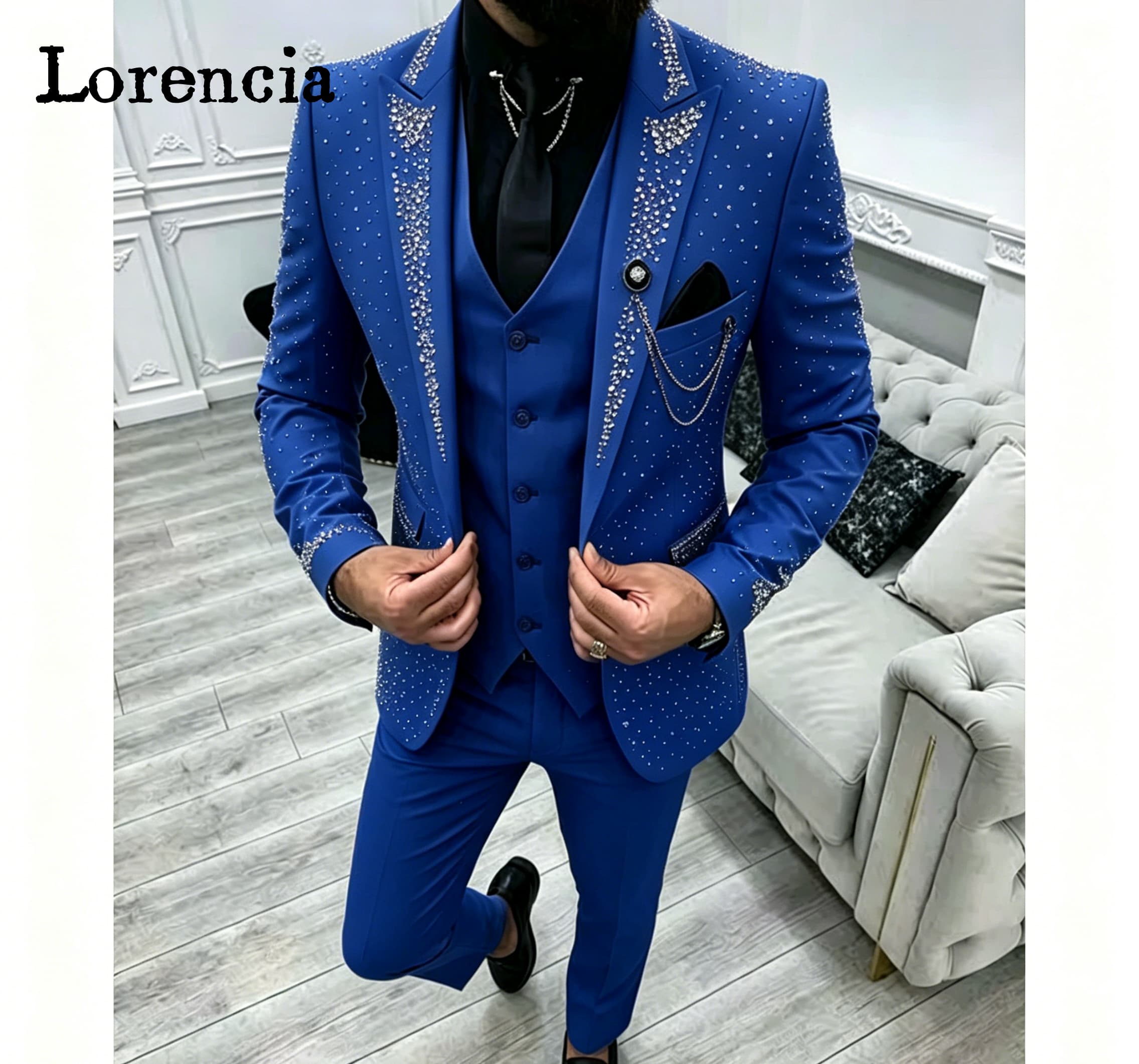 Luxury 3 Piece Formal Men's Su - Elegant Formal Men'S Wear recension och pris