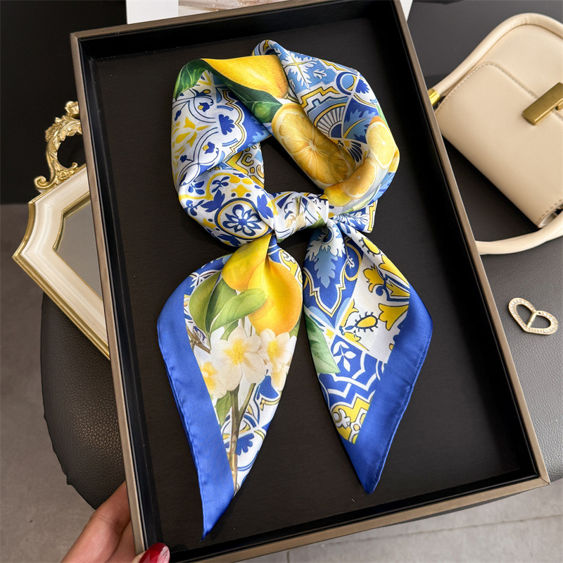 2026 New Fruit Print Silk Squa - Silk Tie Woven recension och pris