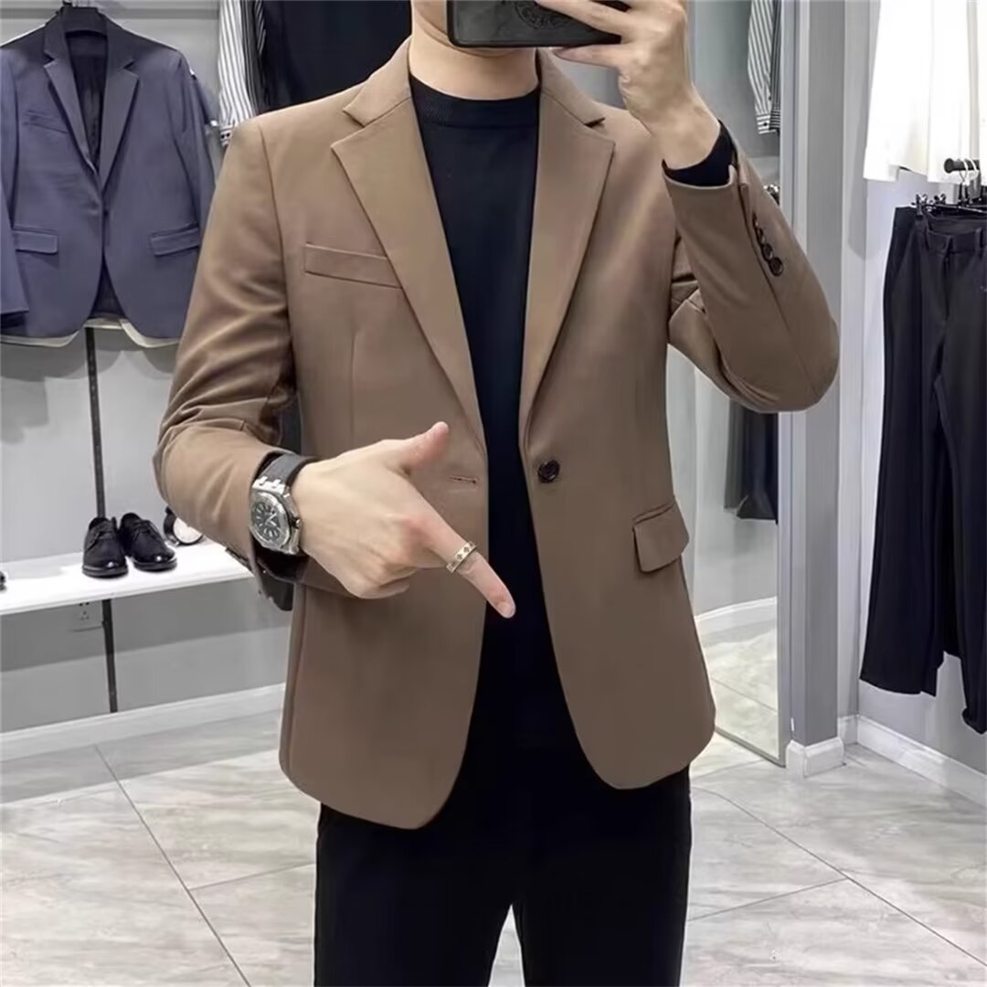 Men's Korean Style Slim Blazer - Asian Men Formal Wear recension och pris