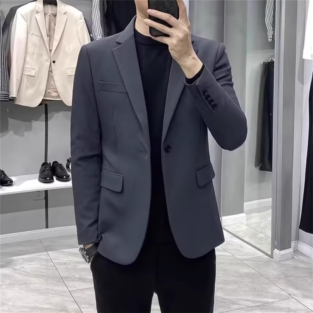 Men's Korean Style Slim Blazer - Asian Men Formal Wear recension och pris