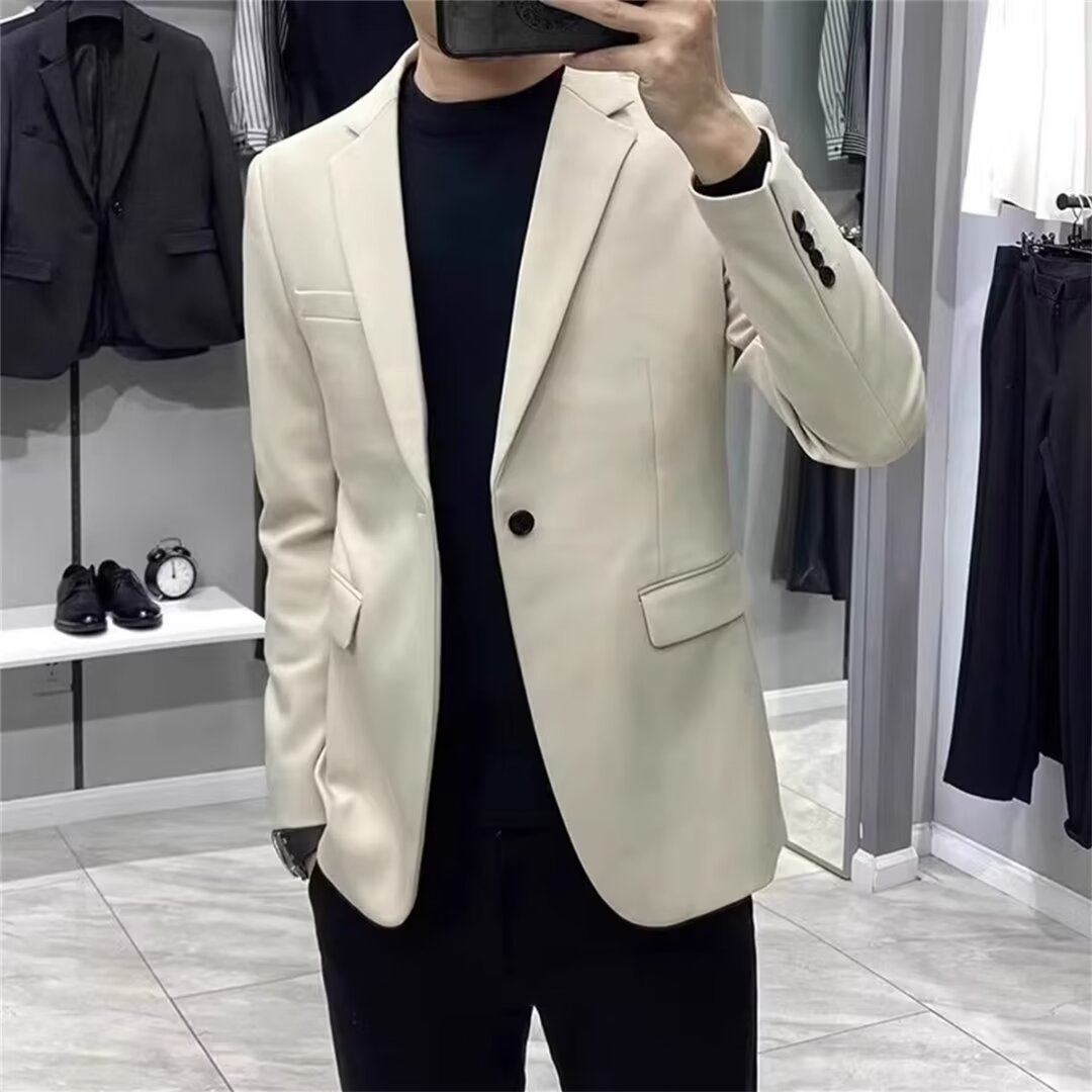 Men's Korean Style Slim Blazer - Asian Men Formal Wear recension och pris