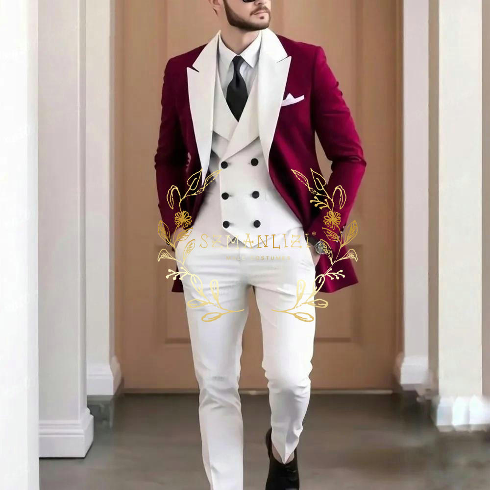 Elegant Burgundy 3-pieces Men' - Elegant Formal Men'S Wear recension och pris